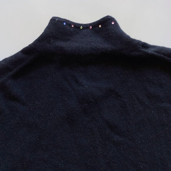 EL Daws 100% Cashmere Black Sweater Womens Size S Crewneck Knit - Picture 8 of 8